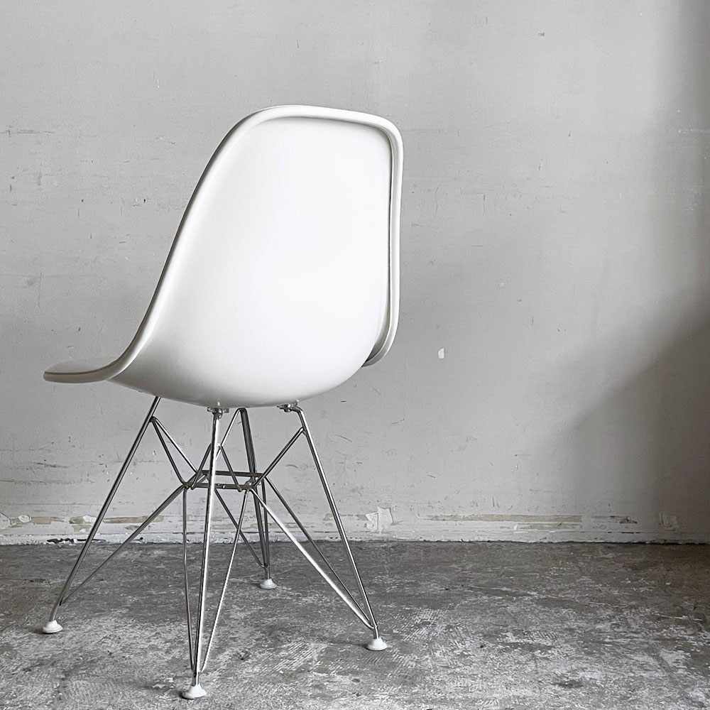ハーマンミラー Herman Miller サイドシェルチェア サード 3rd ビンテージ FRP PVCレザー パーチメントカラー ロータイプ エッフェルベース イームズ ■
