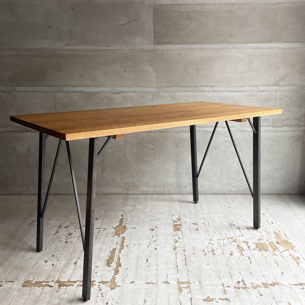 ジャーナルスタンダードファニチャー j.s.F シノン CHINON ダイニングテーブル Sサイズ w130cm オーク無垢材 インダストリアル ♪