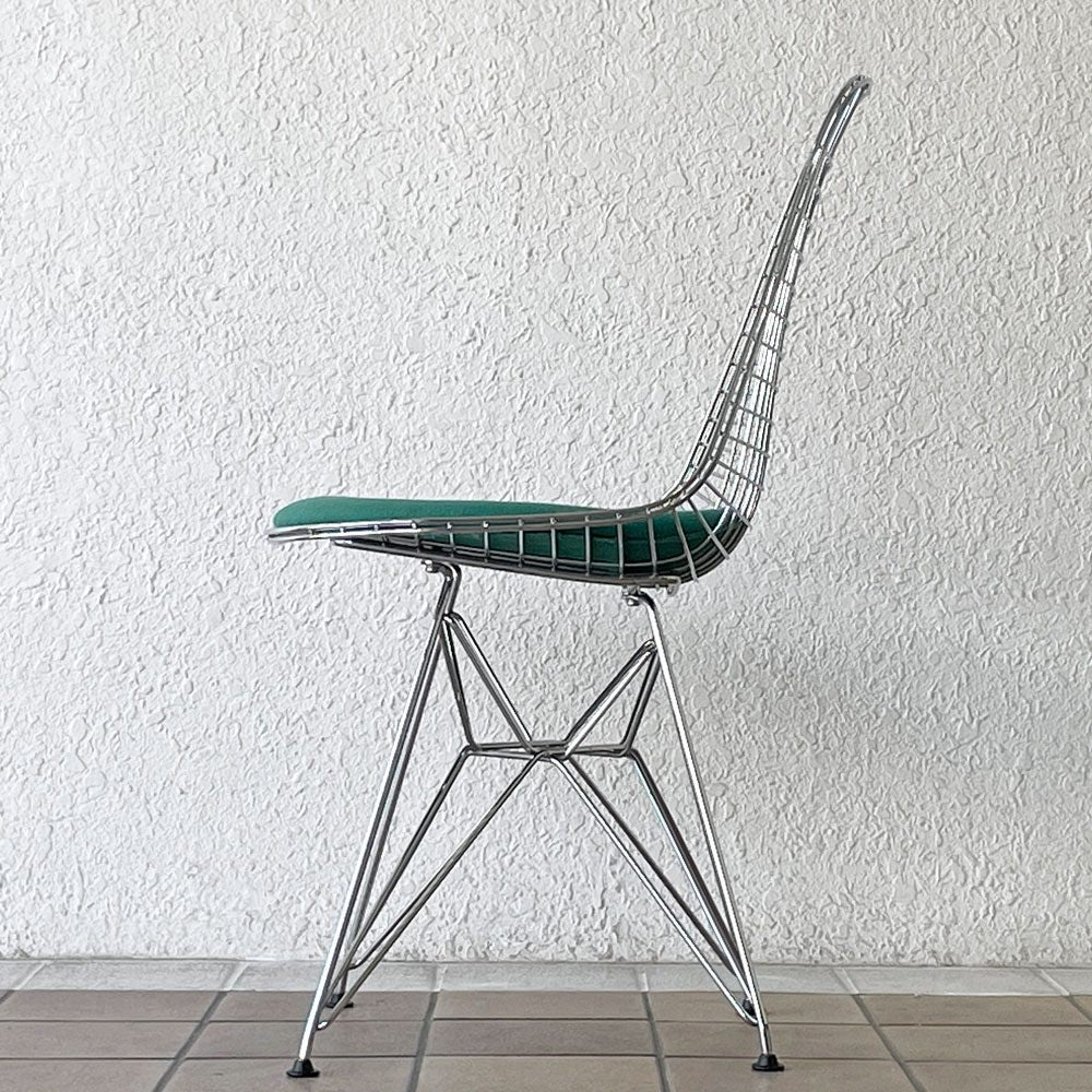 ヴィトラ vitra ワイヤーチェア Eames Wire Chair DKR5 エッフェルベース シートパッド付 C&R イームズ ミッドセンチュリー ◇
