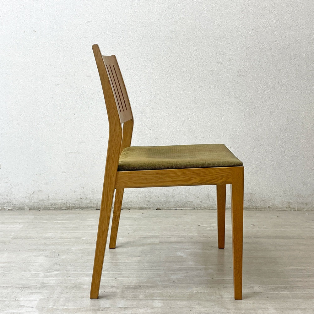 カンディハウス CONDE HOUSE ハナコ HANACO ダイニングチェア 三井緑 シルトーリ WT ブラウン系 ナラ材 定価￥90,200～ A ●