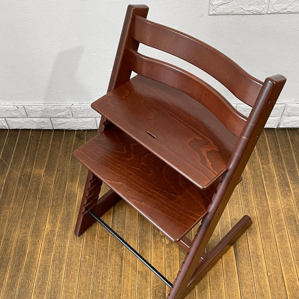 ストッケ STOKKE トリップトラップ TRIPP TRAPP ベビーチェア キッズチェア S/N4～ ブラウン ノルウェー 北欧家具 B ◎