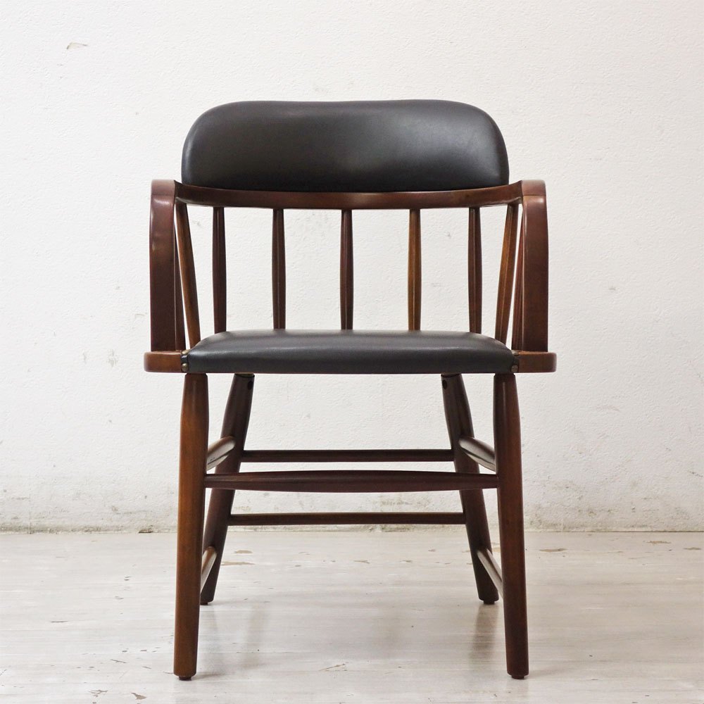 アクメファニチャー ACME Furniture オークス アーム チェア OAKS ARM CHAIR ダークブラウン PUレザー ●