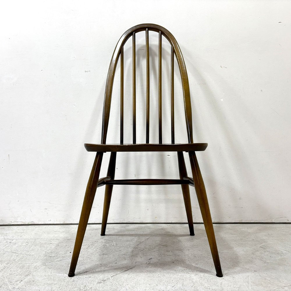 アーコール Ercol クエーカーチェア ダイニングチェア ハイバック エルム材 × ビーチ材 UKビンテージ 英国家具 ●