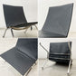 フリッツハンセン Fritz Hansen PK22 イージーチェア ラウンジチェア 本革張り オーラレザー ブラック ポール・ケアホルム 北欧家具 名作椅子 ●