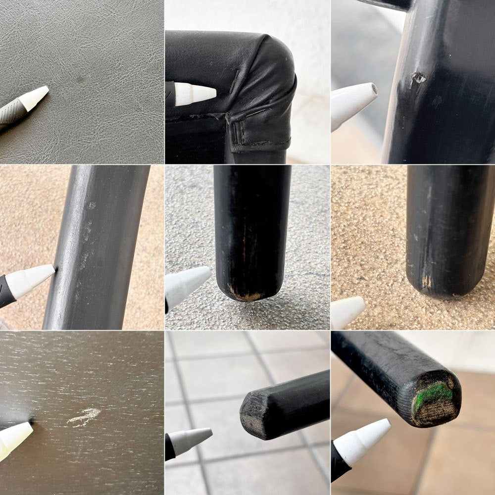 天童木工 TENDO インパラチェア Impala Chair ダイニングチェア ブラック レザー 本革 佐々木敏光 ジャパニーズミッドセンチュリーモダン ◇