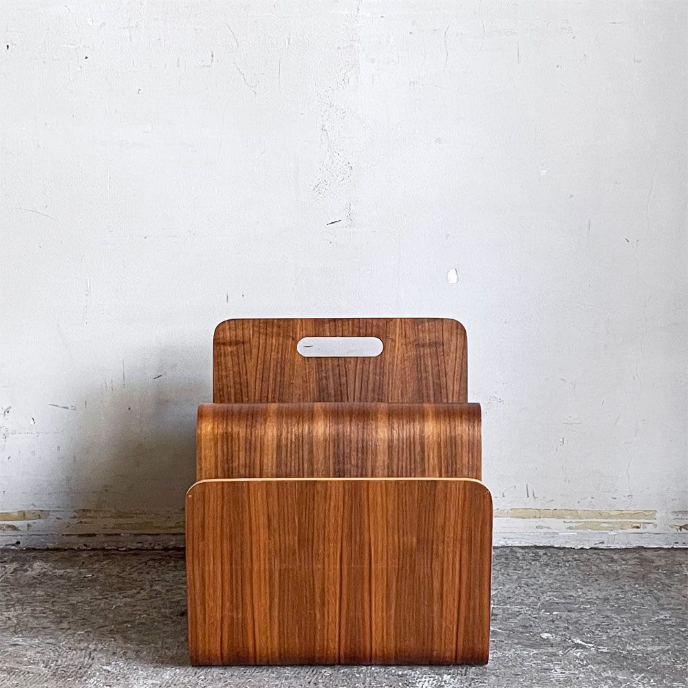 オフィー offi マガジンラック Mag Stand マガジンスタンド USA 取手付き プライウッド Eric Pfeiffer MoMA ミッドセンチュリー 廃番 ■