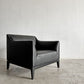 タイム＆スタイル TIME & STYLE エドワード Edward seamless sofa シームレスソファ 1人掛け ラウンジチェア 本革 ブラックレザー タモ材 廃番 B 〓