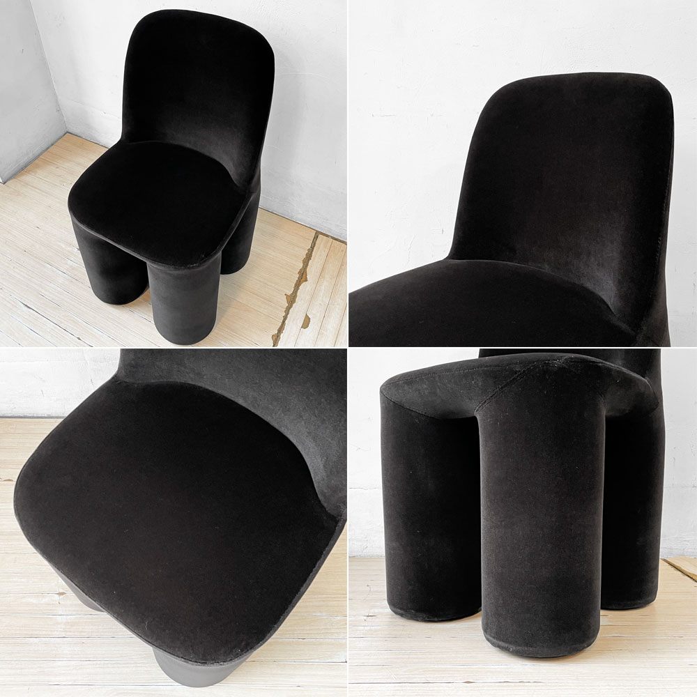 ミネルバ MINERVA ゾウ チェア Zo chair ブラック ベロア調 ぬいぐるみの椅子 黒川雅之 Kurokawa Masayuki 1985年 美品 ★