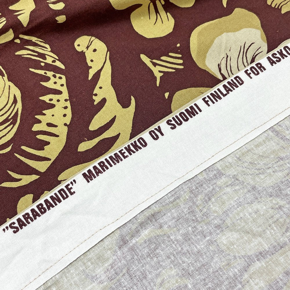 マリメッコ marimekko Sarabande 生地 カーテン 115×178cm アンネリ・クヴェフランデル Anneli Qveflander フィンランドビンテージ ●