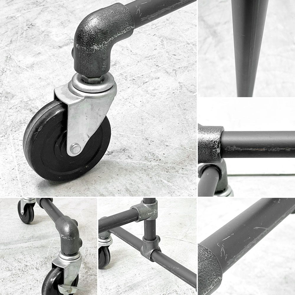 インダストリアルデザイン Industrial Design ハンガーラック 水道管パイプ ガス管 オーダー品 キャスター付き 店舗什器 A ●