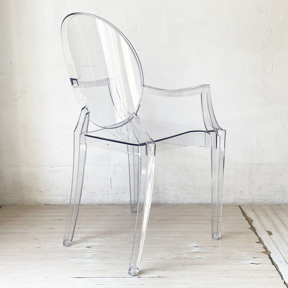 カルテル Kartell ルイゴースト LouisGhost アームチェア クリスタル スタッキング フィリップ・スタルク Philippe Starck イタリア A  ★