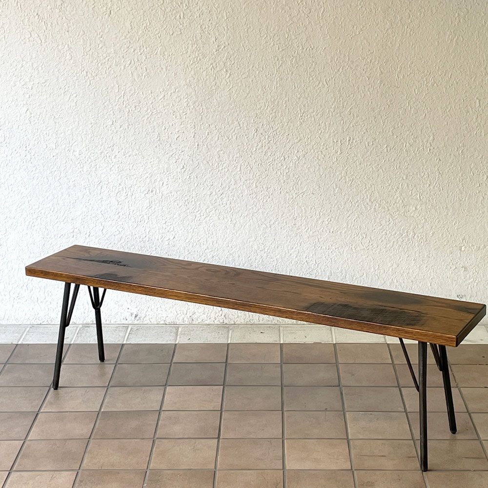 アクメファニチャー ACME Furniture グランビュー ベンチ GRANDVIEW BENCH オーク無垢材 スチール Lサイズ インダストリアル W150cm 定価￥50,600- ◇