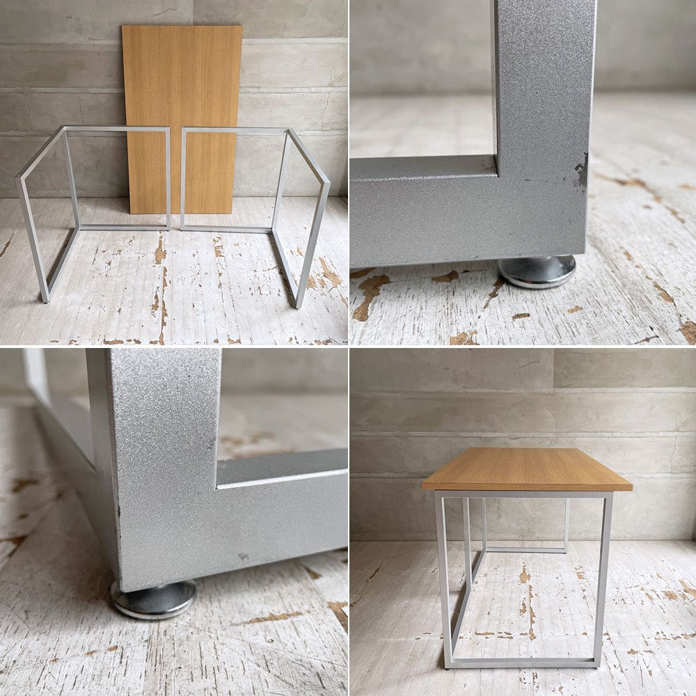ビスレー BISLEY デスクプラン DESK PLAN Lフット ワーキングテーブル デスク オーク木目調 メラミン天板 スチール脚 W120cm イギリス ♪