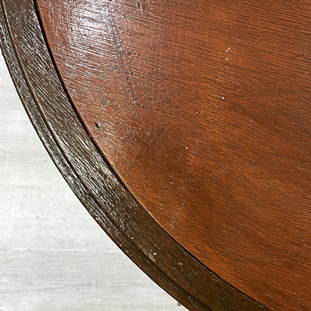 ジャパンビンテージ Japan Vintage サイドテーブル ラウンドテーブル 丸卓 飾り台 ダークブラウン系 H59.5cm アールデコスタイル レトロ 古家具  ●