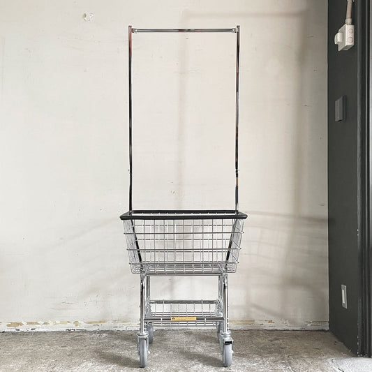 ダルトン DULTON ランドリー カート ウィズ ポール ラック LAUNDRY CART WITH POLE RACK シルバー ハンガーラック キャスター ■