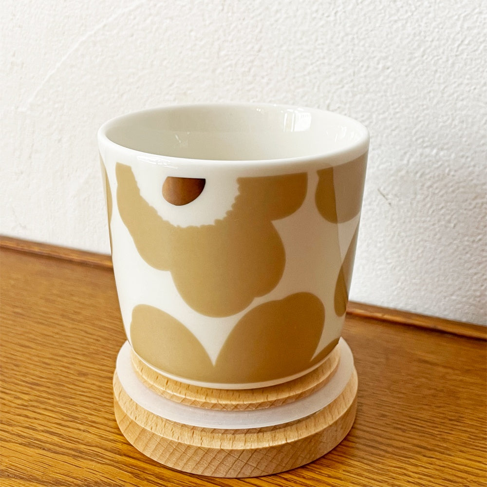 マリメッコ marimekko ウニッコ Unikko ラテマグ コーヒーカップ 200ml 木蓋付き マイヤ・イソラ フィンランド 北欧食器 B ★