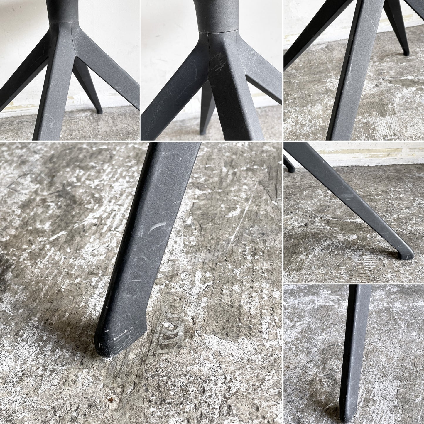 トムディクソン Tom Dixon Yチェア ダイニングチェア ブラック 回転式 アルミニウムベース ブラックパウダー塗装 モダンデザイン 希少 ■
