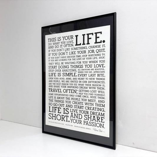 ホルスティー HOLSTEE マニフェスト ポスター Manifesto Poster スクリーンサイズ 45.5×61cm 額装品 現状品 ●