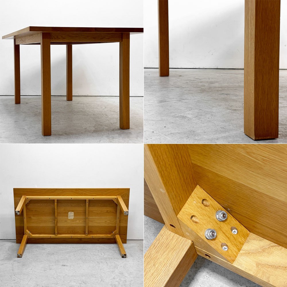 無印良品 MUJI リアルファニチャー REAL FURNITURE ダイニングテーブル オーク材 シンプル ナチュラルテイスト W165cm ●