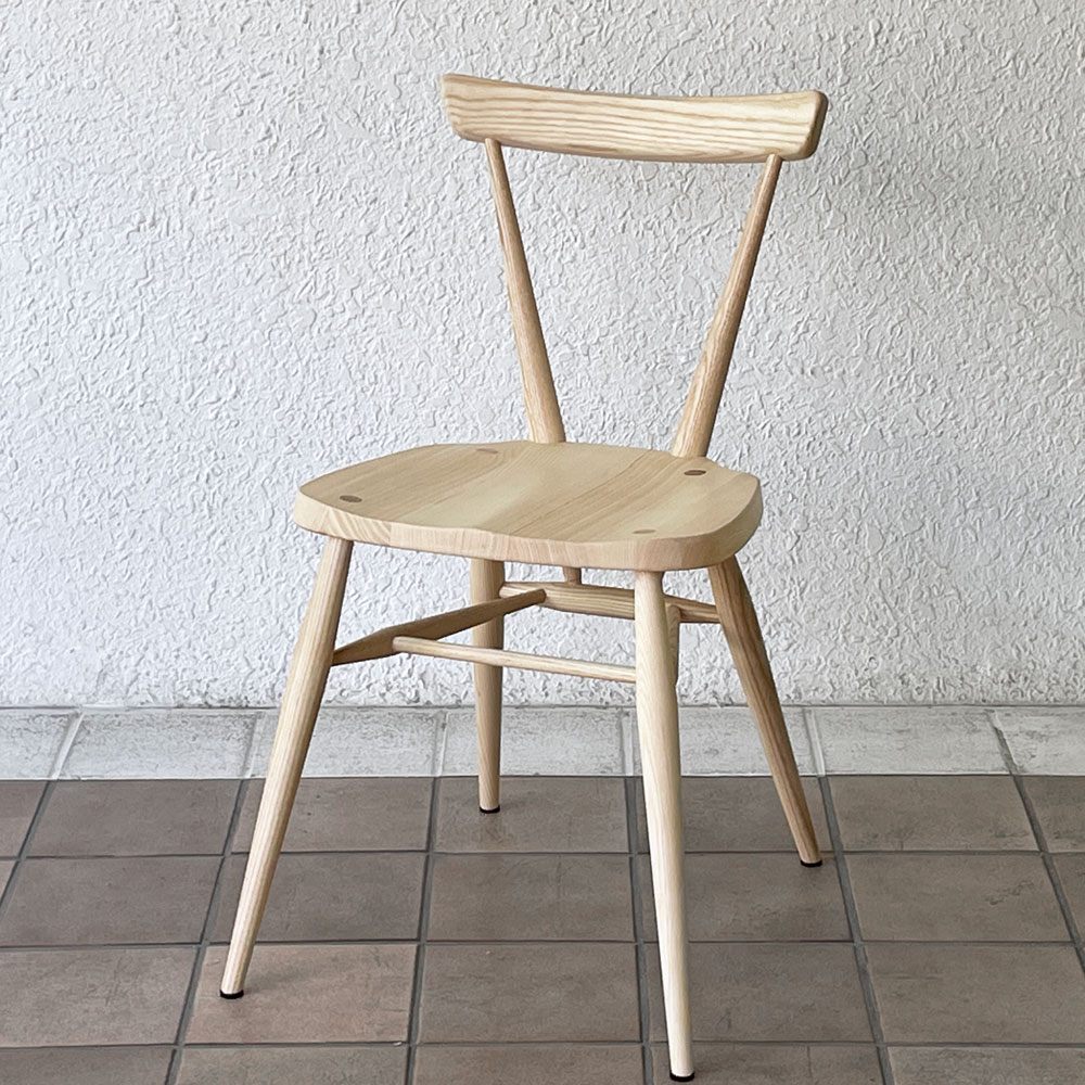 アーコール Ercol ER-7392 スタッキングチェア ダイニングチェア アッシュ材 英国家具 参考価格97,900円 美品 ◇