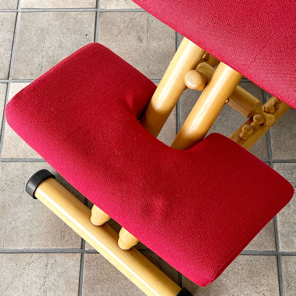 ストッケ STOKKE ヴァリエ VARIER マルチバランス MULTI バランスチェア 学習椅子 ファブリック レッド 北欧 ノルウェー ◇