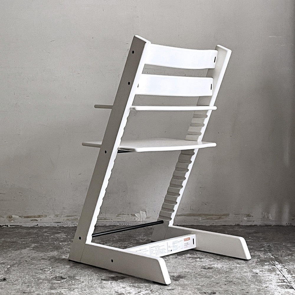 ストッケ STOKKE トリップトラップ TRIPP TRAPP ベビーチェア キッズチェア S/N6～ グライダー付き ホワイト ノルウェー 北欧家具 ■