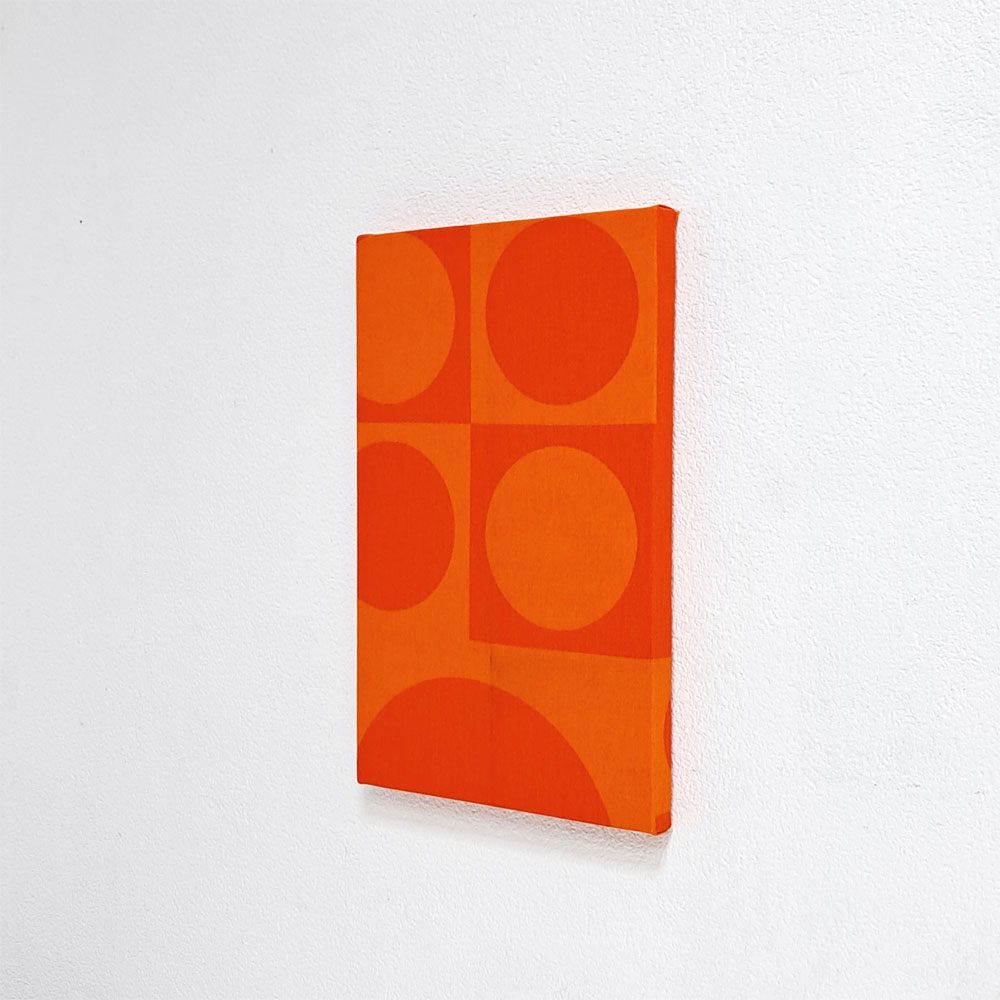 イノベーション INNOVATION ジオメトリ GEOMETRI 28×41cm ファブリック パネル ヴェルナー・パントン Verner Panton オレンジ 木枠 ウォール インテリア ●