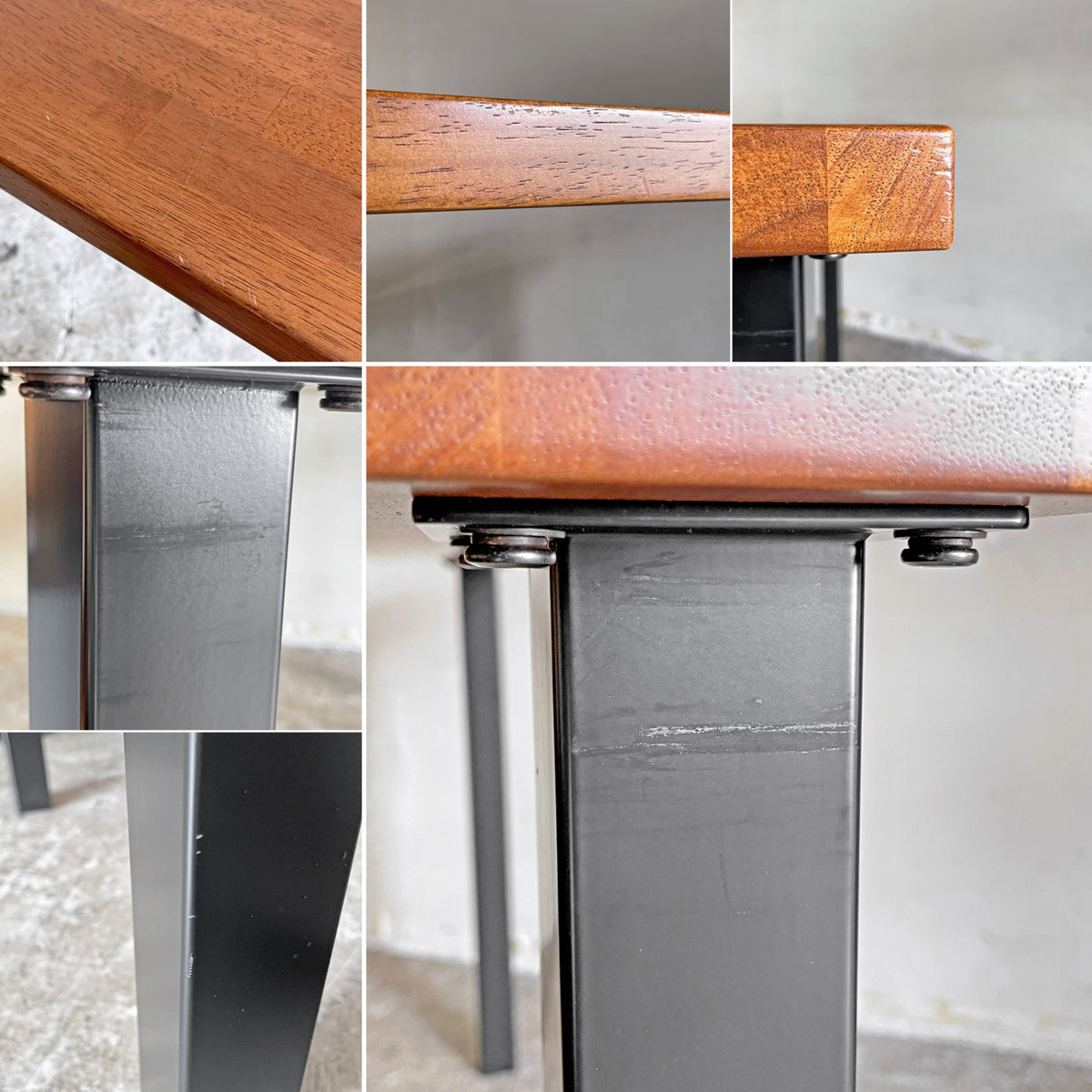 かなでもの KANADEMONO ザ・テーブル THE TABLE ダイニングテーブル ラバーウッド天板 W120cm スクエアバー脚 ブラック グライズ欠品 定価￥49,900- ■