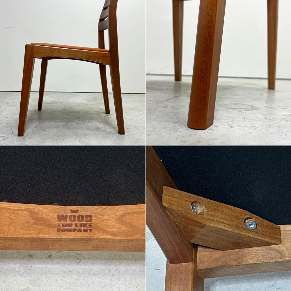 ウッドユウライクカンパニー WOOD YOU LIKE COMPANY ゼブラチェア ZEBRA CHAIR クッションタイプ チェリー材 定価￥90,200- ●