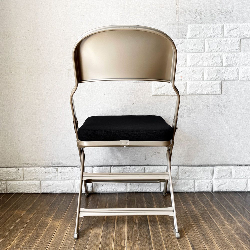 クラリン CLARIN フォールディングチェア FOLDING CHAIR シートクッション ブラック 折りたたみ アメリカ製 P.F.S.取扱 廃番仕様 ◎