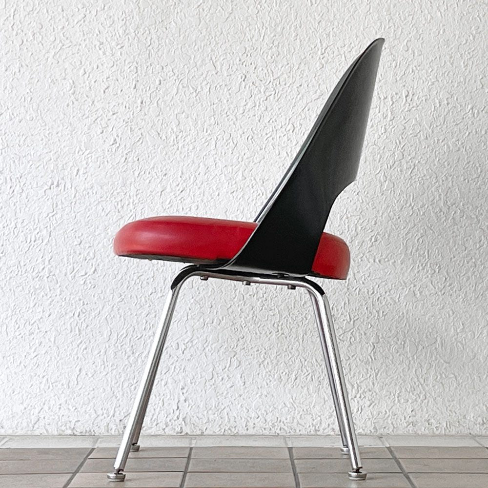 ノル Knoll エーロ・サーリネン Eero Saarinen エグゼクティヴ #72 サイドチェア FRPシェル PVCシート メタルベース 50-60's ビンテージ IBM納入品 希少 ◇