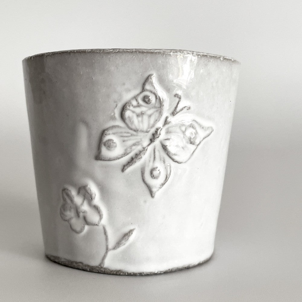 アスティエ・ド・ヴィラット Astier de Villatte フルール Fleurs カップ タンブラー 蝶 スズラン 陶器 フランス A ■
