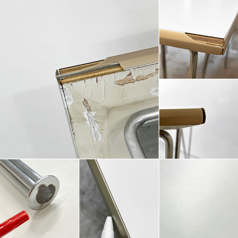 フリッツハンセン Fritz Hansen 長方形 TABLE SERIES Bテーブル ビンテージ ゴールドエッジ ダイニングテーブル ピート・ヘイン アルネ・ヤコブセン 希少 ●