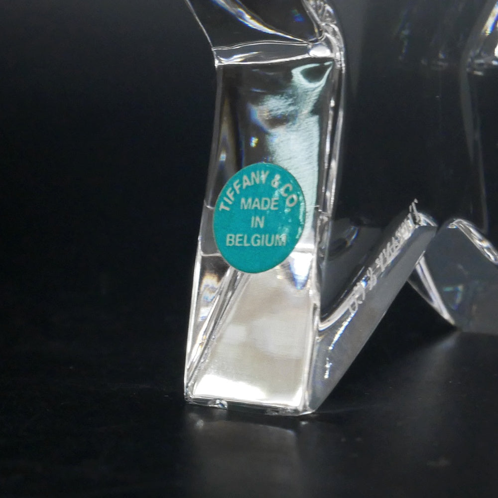 ティファニー Tiffany & Co. ペーパーウェイト オブジェ クリスタルガラス スター 星 ●
