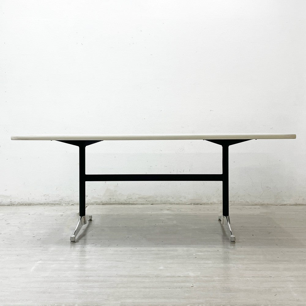 ハーマンミラー Herman Miller コントラクトテーブル ワークデスク レクタングル W180cm C&R イームズ ミッドセンチュリー ●