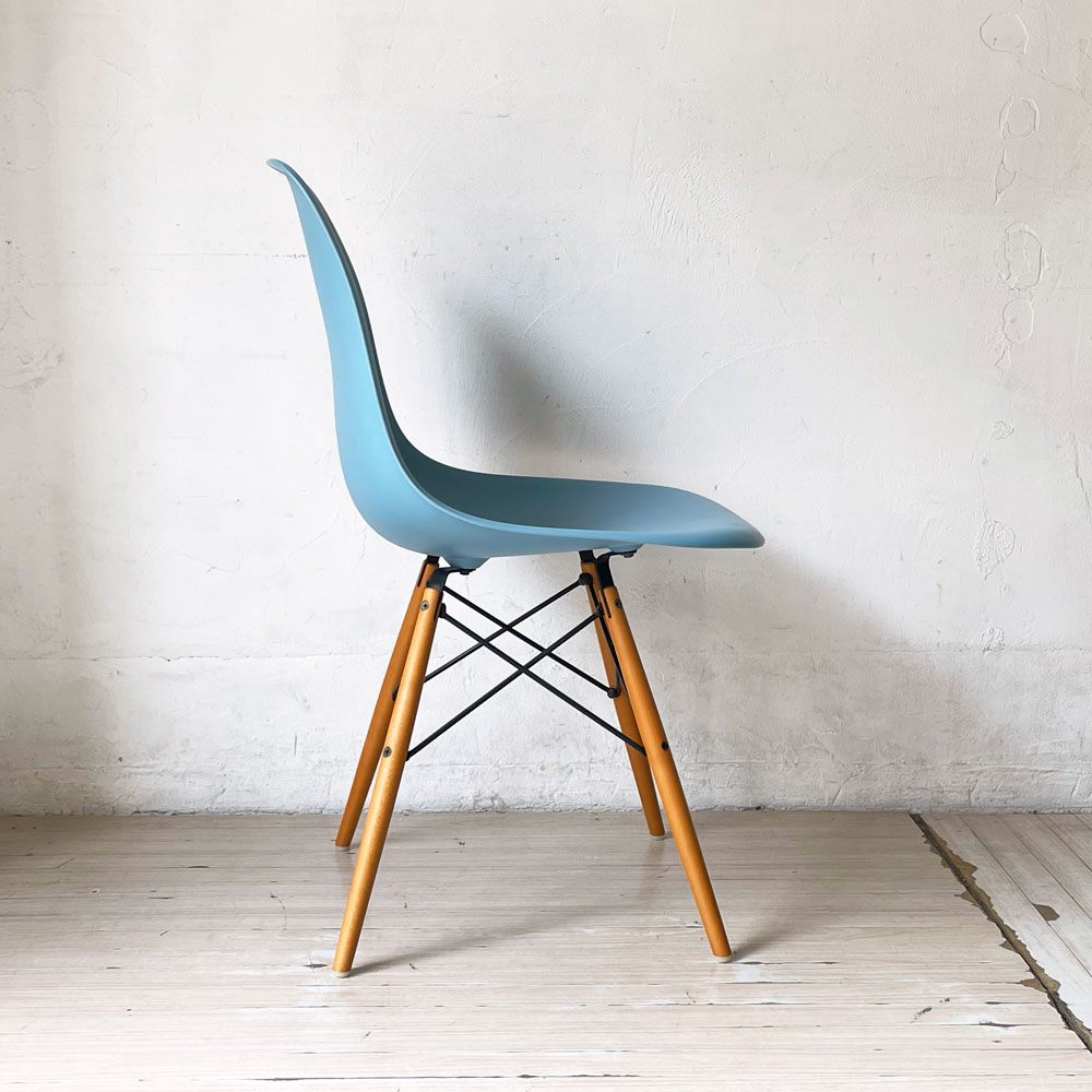 ヴィトラ Vitra サイドシェルチェア ペールブルー ドゥエルレッグ ポリプロピレン C&R イームズ ミッドセンチュリーモダン ★