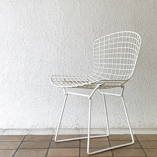 ノル Knoll 420 サイドチェア ワイヤーチェア ハリー・ベルトイア Harry Bertoia ホワイト ミッドセンチュリー 名作椅子 ◇