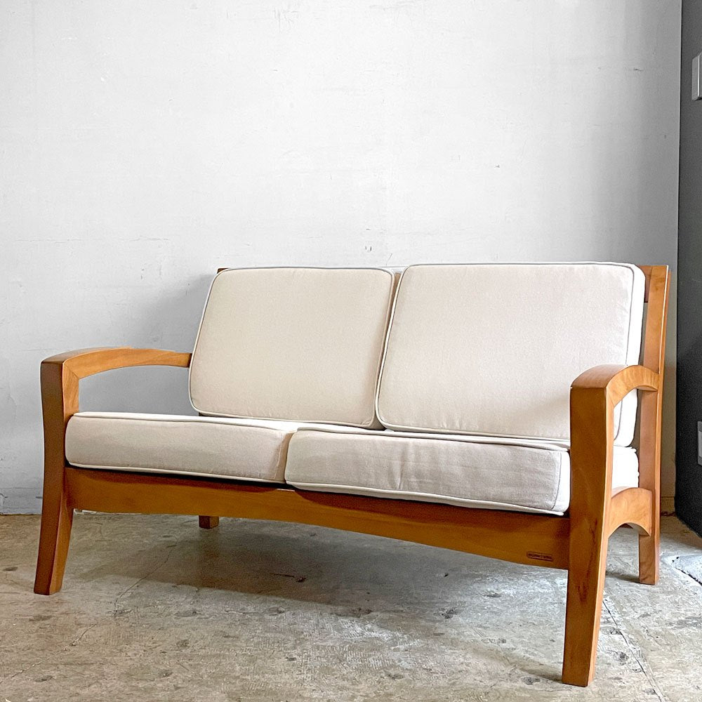 スキャンティーク SCANTEAK コニスカ KONISKA 2Pソファ チーク無垢材 ラッカー塗装 カバーリング 替えカバー付き 北欧スタイル ■