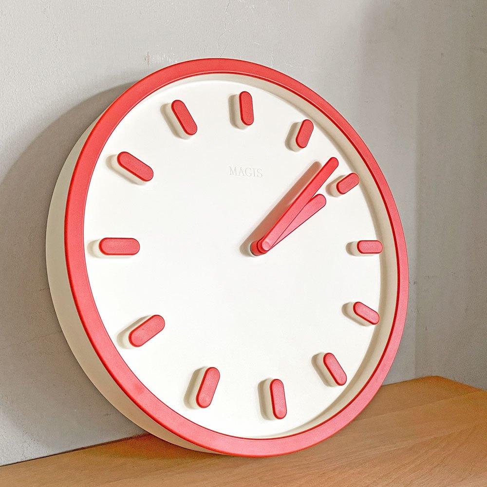 マジス MAGIS テンポ TEMPO ウォールクロック 掛け時計 オレンジ 箱付 電池式 W30cm 深澤直人 イタリア ■