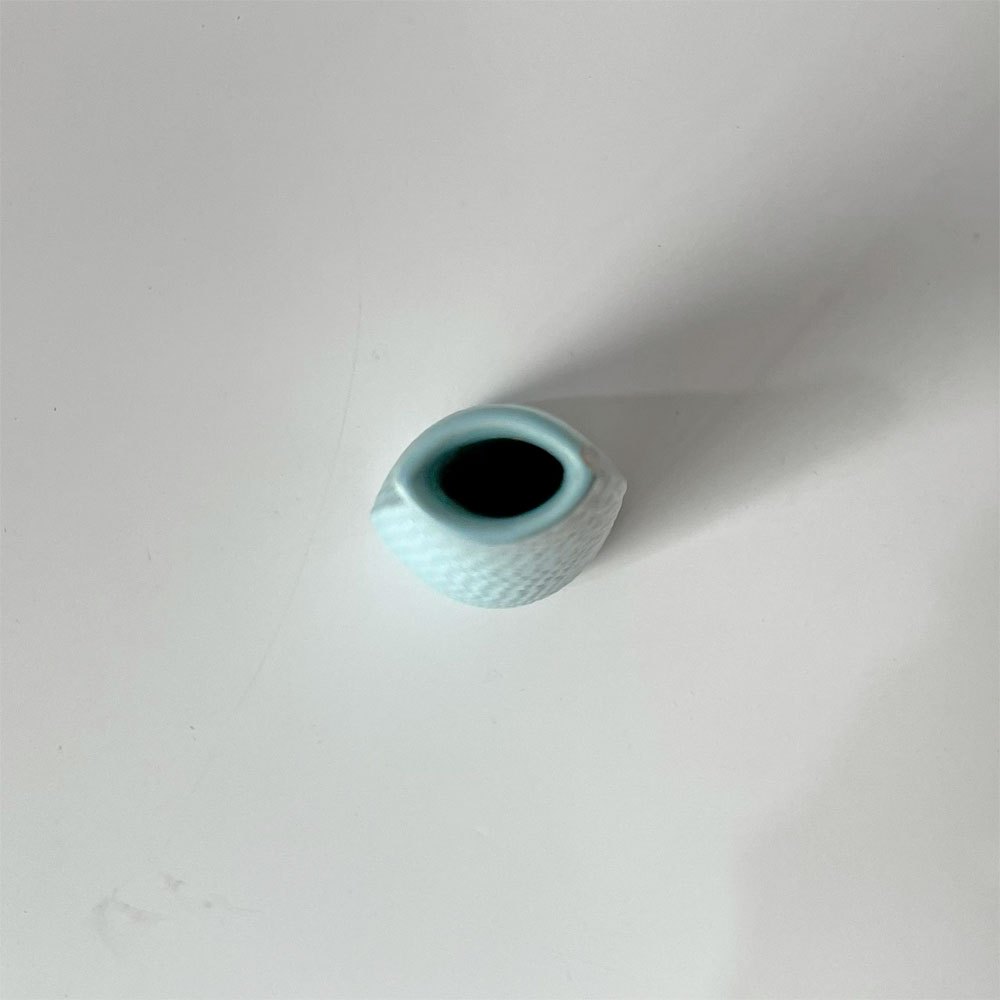 グスタフスベリ GUSTAVSBERG レプティル Reptil フラワーベース 花瓶 スティグ・リンドベリ Stig Lindberg 北欧 ビンテージ ライトブルー H31cm ★