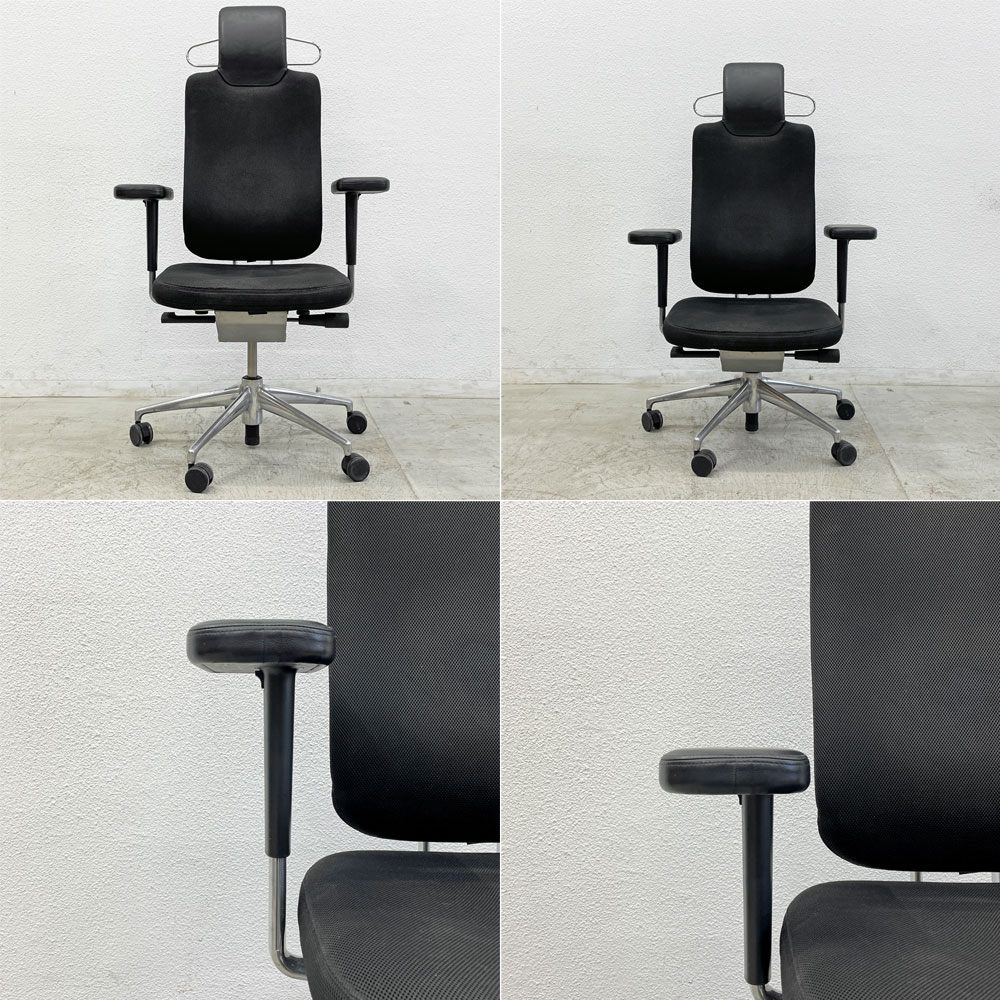 ヴィトラ vitra ヘッドライン Headline デスクチェア ハイバック オフィス ジャケットハンガー付き リクライニング キャスターベース マリオ・ベリーニ ＆ クラウディオ・ベリーニ 〓