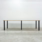 かなでもの KANADEMONO ザ・テーブル THE TABLE デスク ラバーウッド無垢材 W250xD70cm スチール スクエアバーレッグ ブラック 〓