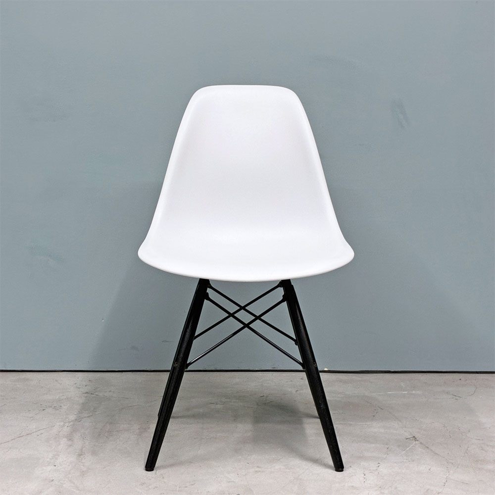 ハーマンミラー HermanMiller サイドシェルチェア ドゥエルレッグ DSW アルパイン × エボニー ポリプロピレン製 イームズ ミッドセンチュリー B ◎