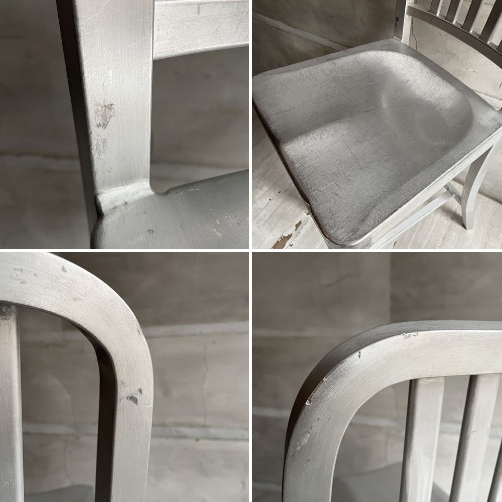 ネイビーバースツール Navy BarStool カウンターチェア ハイチェア アルミニウム インダストリアル リプロダクト品  B♪