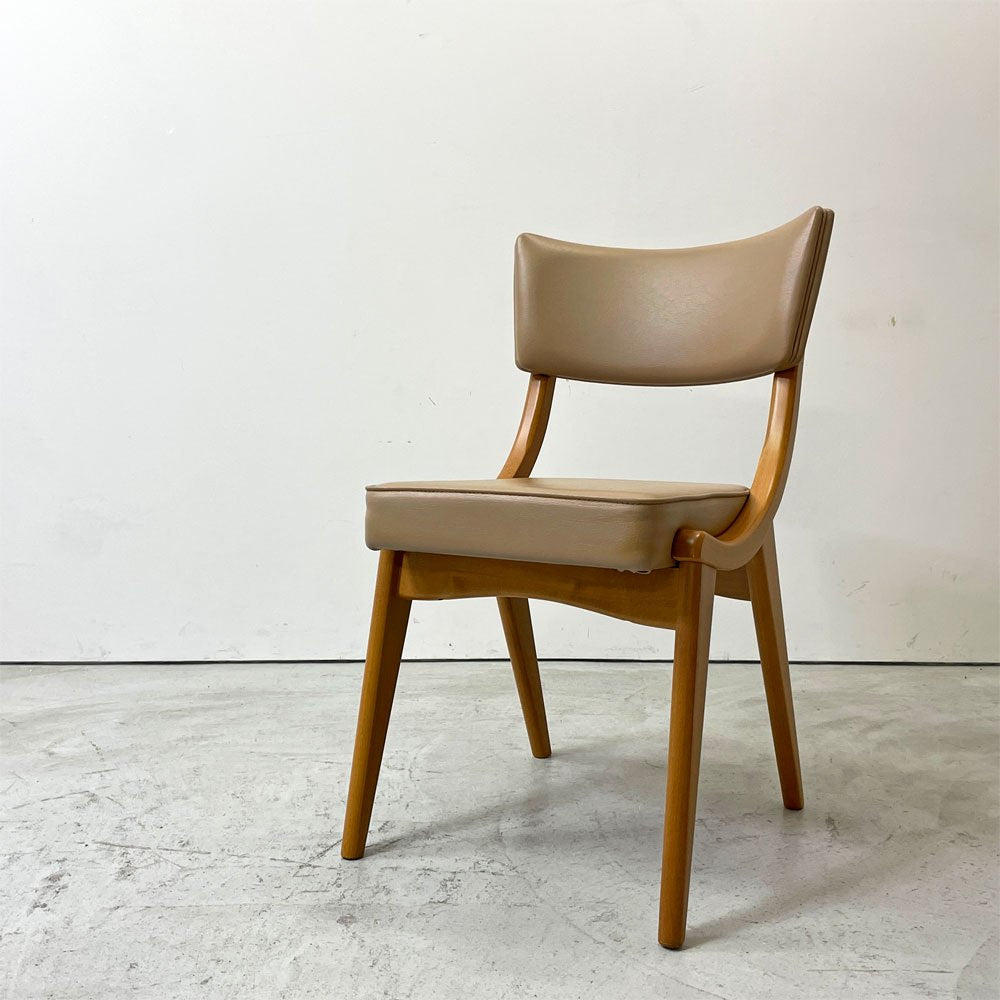 ベン サイドチェア Ben Side Chair ダイニングチェア ベージュ 曲木 Sazaby購入品 英国ミッドセンチュリースタイル A ●