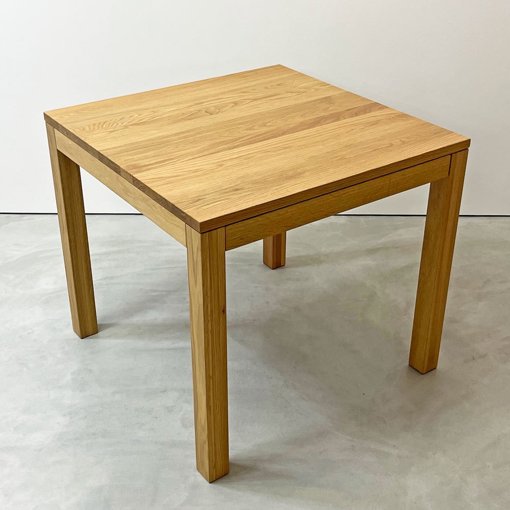 無印良品 MUJI ダイニングテーブル 無垢集成材 オーク材 引出付 W80cm スクエア ナチュラルスタイル 参考価格￥59,900- ●