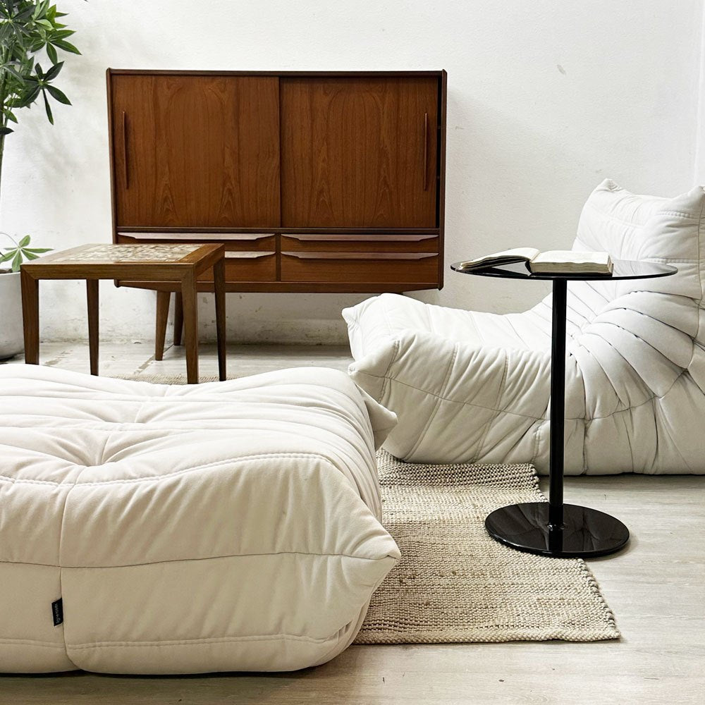 リーンロゼ ligne roset トーゴ TOGO 1P ソファ フランス家具 ウルトラスエード ホワイト ミッシェルデュカロワ Michel Ducaroy ●
