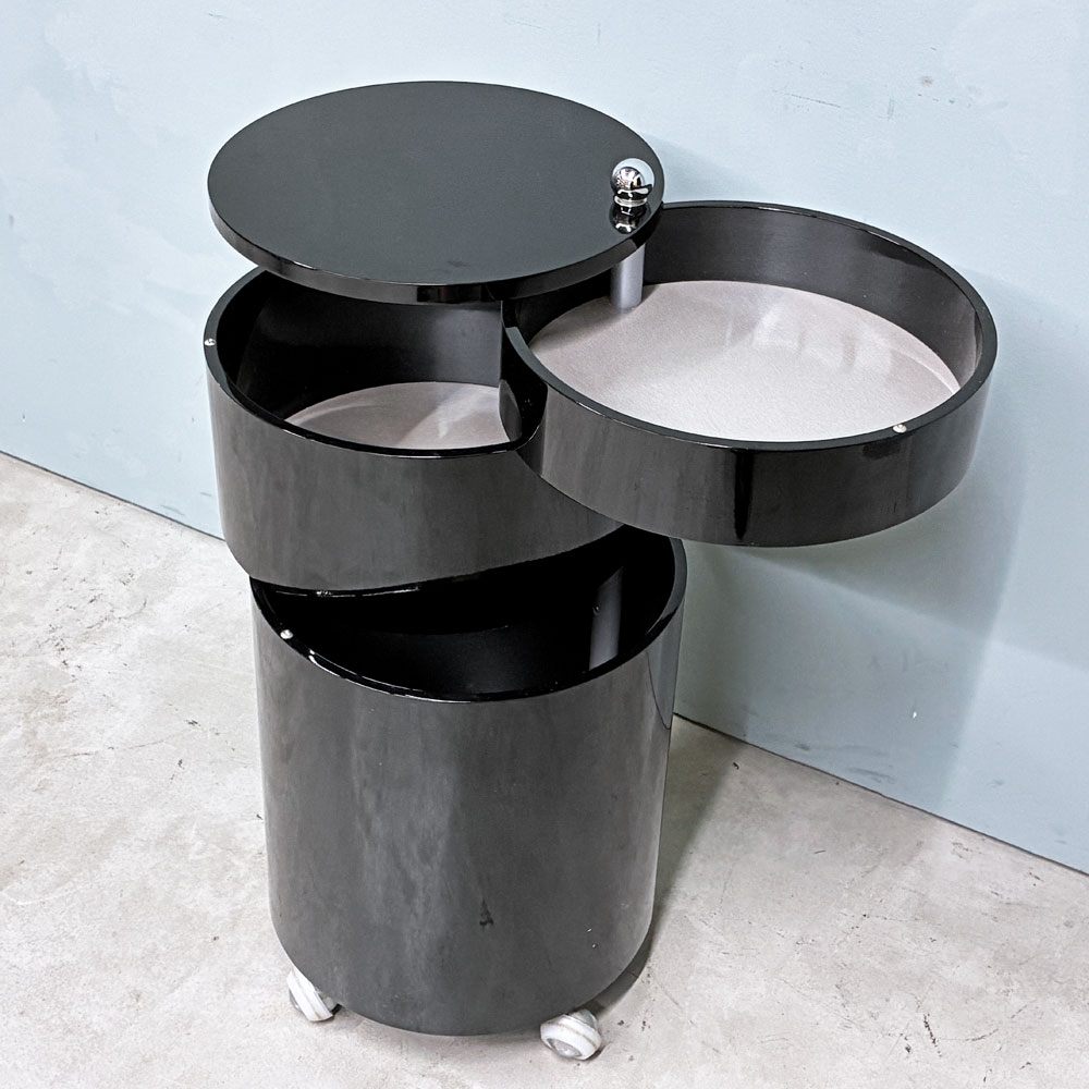 ヴィトラ vitra バーボーイ BAR BOY ロールコンテナ ブラック サービングカート ヴェルナー・パントン Verner Panton ミッドセンチュリーモダン ◎