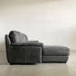 リラックスフォーム RELAX FORM ベレーザ BELLEZZA スモールカウチソファ 右カウチ W240cm レザーテックス チャコールブラック 関家具 カタログ定価￥240,625- 〓