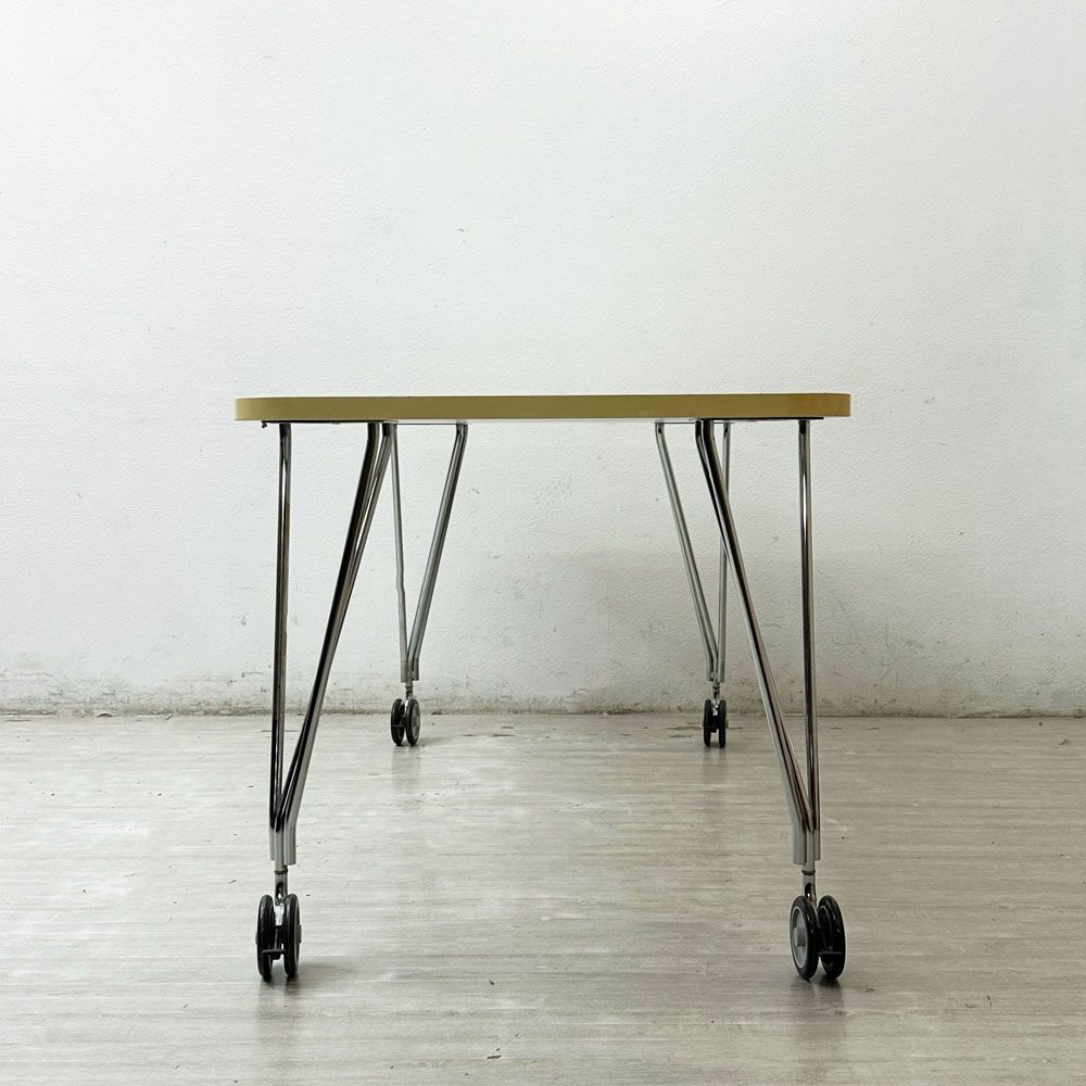 カルテル Kartell マックステーブル MAX TABLE ホワイト ミーティングテーブル キャスター付 フェルーチョ・ラヴィアーニ Ferruccio Laviani イタリア ●